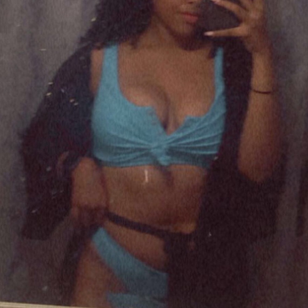 blue bikini